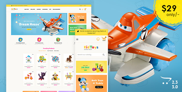 Kid Toys Opencart Oyuncak Alışveriş Sitesi Teması