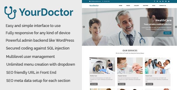 Yourdoctor Scripti – Medical ve Doktor Website CMS Scripti